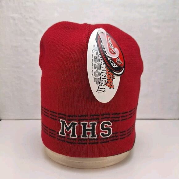 Ole Miss Rebels Beanie Skull Cap OSFA Red Black Reversible - Picture 1 of 6